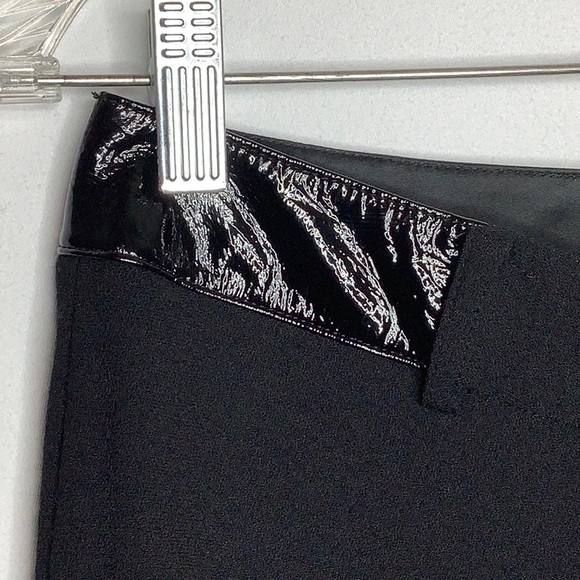 Elie Tahari Lightweight Wool Blend Trouser Pants With Patent Leather Trim Size 4 - Picture 13 of 15
